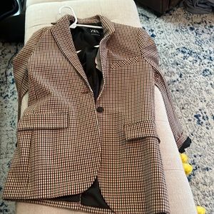 Zara plaided blazer